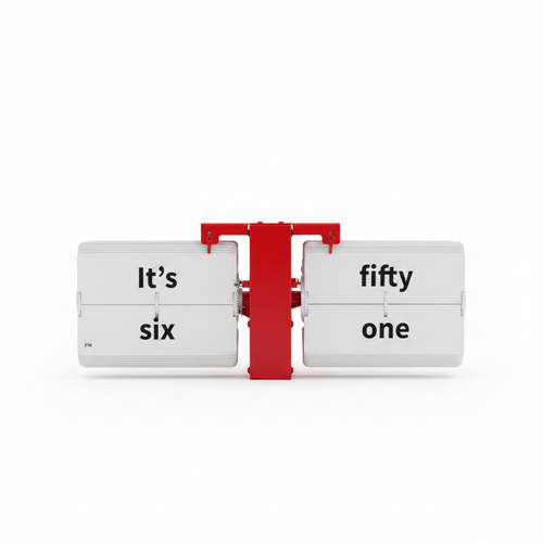 Clock Desk Flipping Out Text MoMA Exclusive