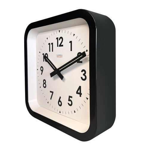 Big Railway Black Kitchen Clock