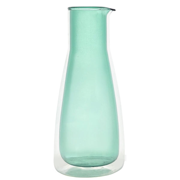Double-Wall Glass Carafe – Green