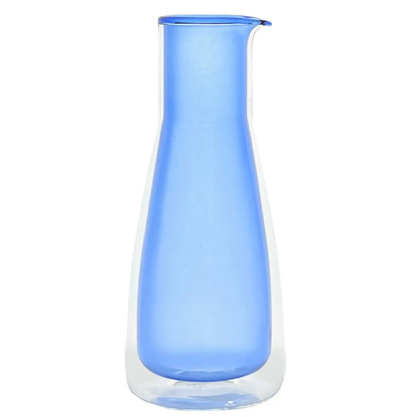 Double-Wall Glass Carafe – Blue