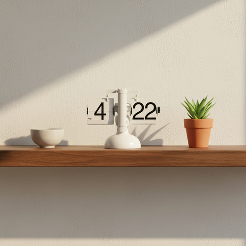 Desk Flip Clock – White