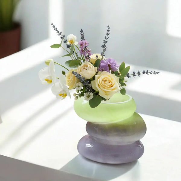 Swirl Glass Vase – Lime