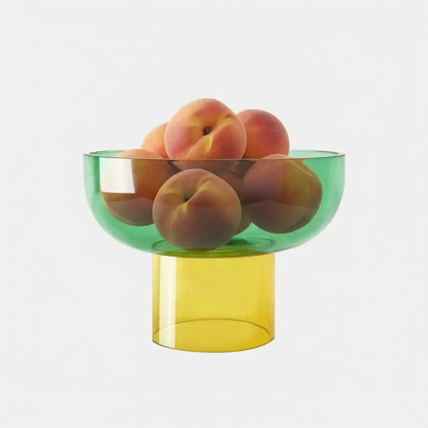 Tip Top Reversible Glass Bowl – Green & Yellow