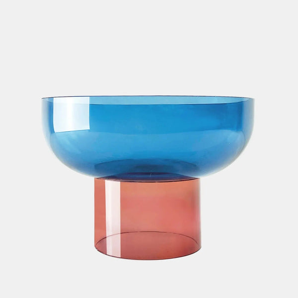 Tip Top Reversible Glass Bowl XL – Blue & Pink