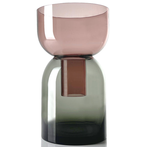 Flip Reversible Glass Vase XL – Gray & Pink
